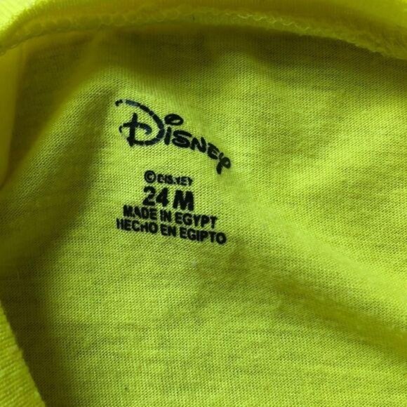 Disney Minnie Mouse Yellow Sleeveless Toddler Shirt 24M Ruffle Detail - Picture 4 of 5